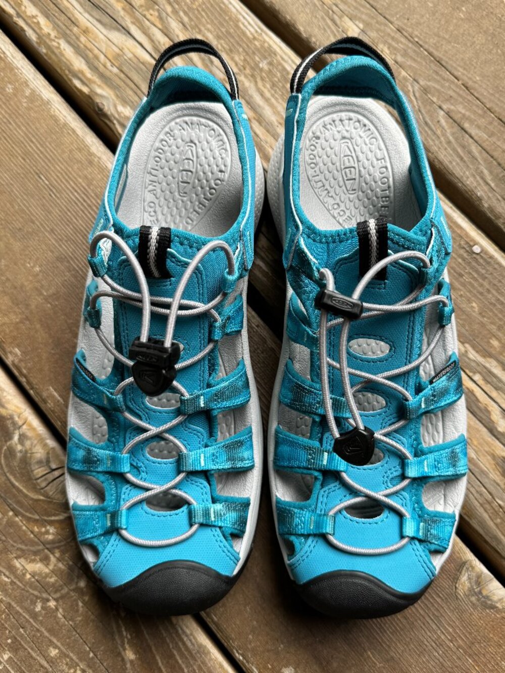 NWOT KEEN Astoria West Closed Toe Sport Sandals Blue/Tie Dye 592S0 - Size 11
